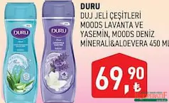 DURU DUŞ JELİ ÇEŞİTLERİ 450 ML indirimli fiyat DURU DUŞ JELİ ÇEŞİTLERİ 450 ML fiyat ve kampanya bilgisi